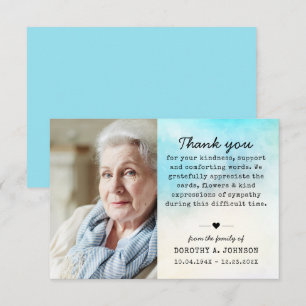 Thank You Photo Funeral Sympathy Grief Loss