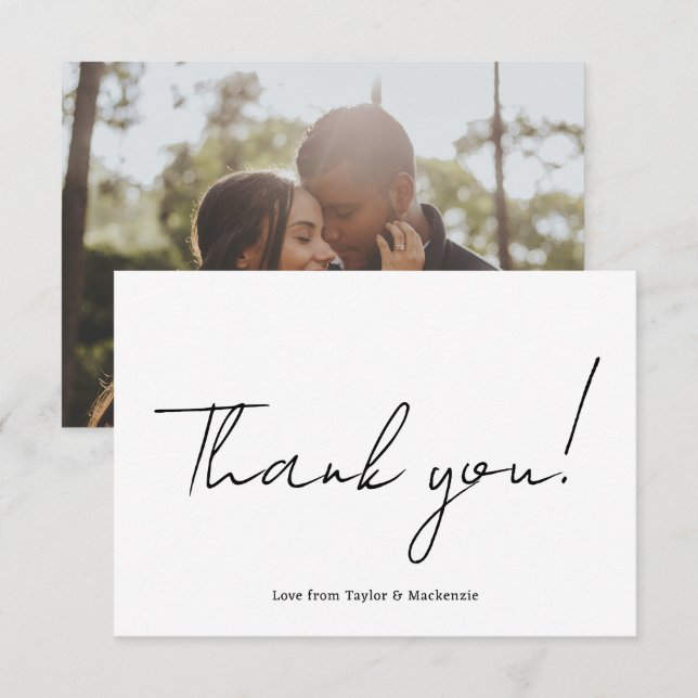 Thank You Photo Personalised Card (Front/Back)