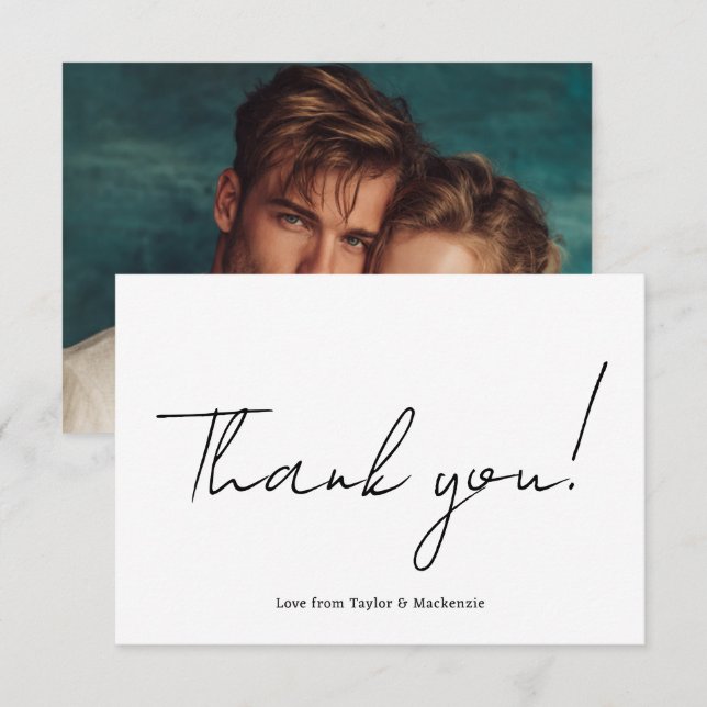 Thank You Photo Personalized Card (Front/Back)
