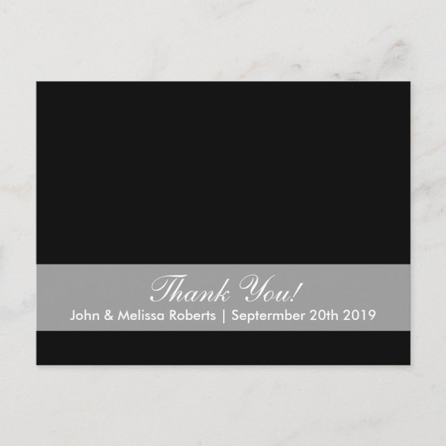 Thank you photo postcard for wedding photograph (Front)