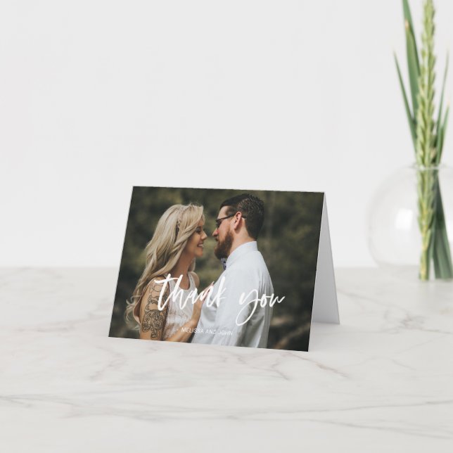 Thank You Photo Wedding Card (Front)