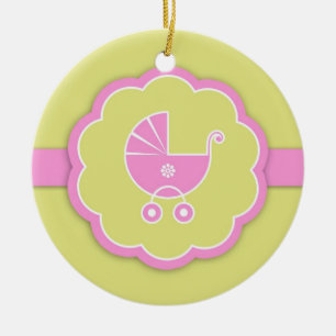 Thank You Pink Baby Shower Favour Ornament