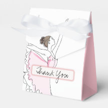 Thank You Pink Ballerina Birthday Baby Favour Boxe