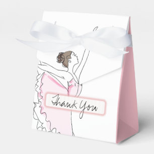 Thank You Pink Ballerina Birthday Baby Favour Boxe Favour Box