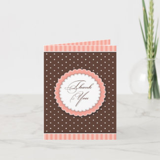 Thank You Pink/Brown Card
