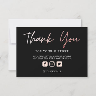 Thank you Pink Glitter Custom Media Insert