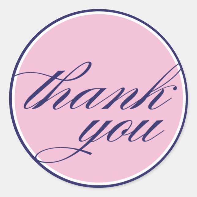 thank you pink navy sticker (Front)