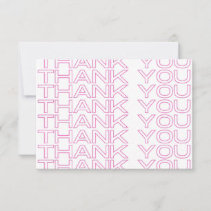 Thank You Pink Newspaper Print Media Insert  Card