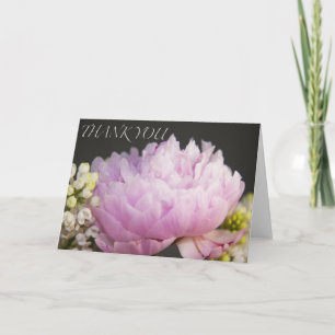 Thank You Pink Peony Greeting Card