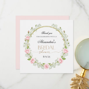 Thank you Pink Roses & Baby’s Breathe Card