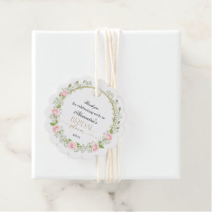 Thank you Pink Roses & Baby’s Breathe Favour Tags