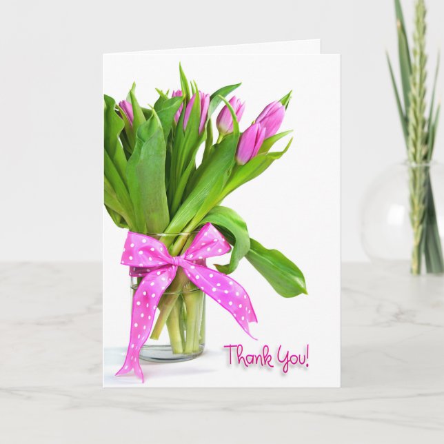Thank You Pink Tulip Bouquet (Front)