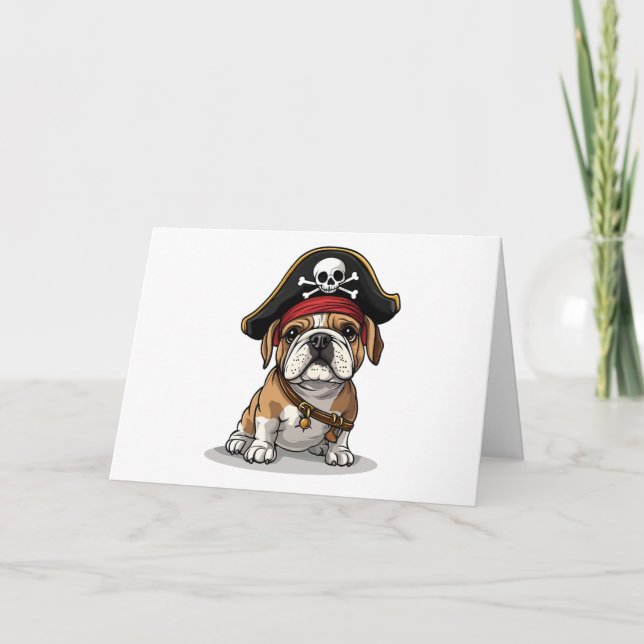 Thank You Pirate English Bulldog Skull (Front)