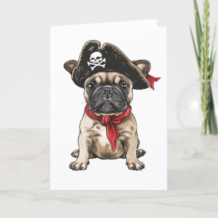 Thank You Pirate French Bulldog Skull Crossbones