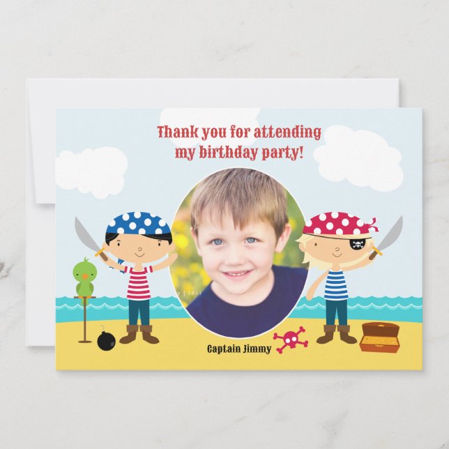 Thank You Pirate Photo Card (Front)