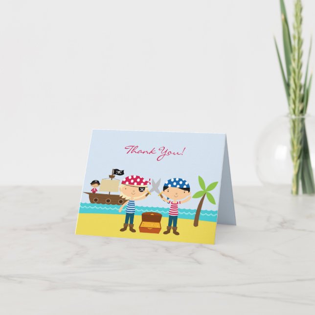 Thank You Pirates Mates Greeting Card (Front)