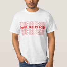 Thank you places shopping bag-inspired red text
