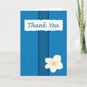 Thank You: Plumeria over Blue You Card