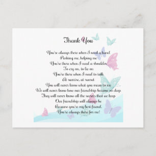 Thank You Poem Postcard