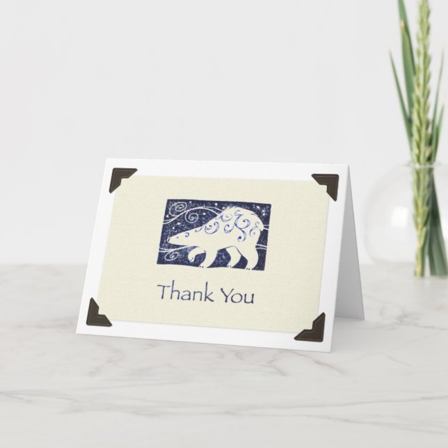 "Thank You" Polar Bear Notecard (Front)