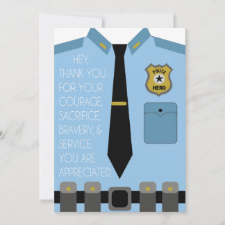 Thank You Police Officer Card