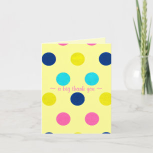 Thank You Polka Dot on Pale Yellow