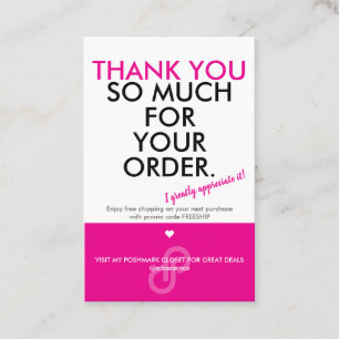 Thank You Poshmark Business Card