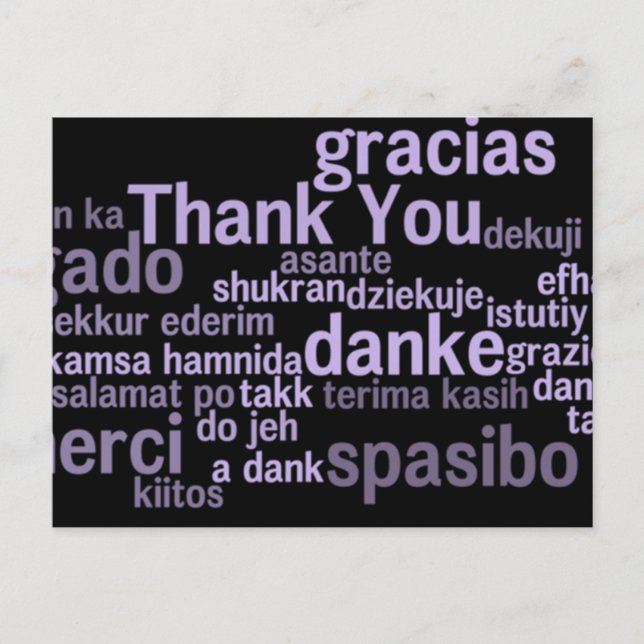 Thank You Post Card (Front)