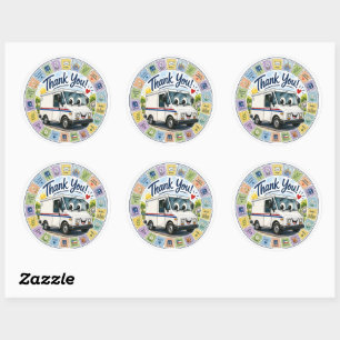 Thank you postal workers appreciation classic round sticker