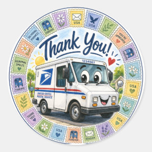 Thank you Postal Workers  Classic Round Sticker