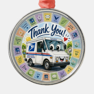 Thank you Postal Workers Metal Tree Decoration