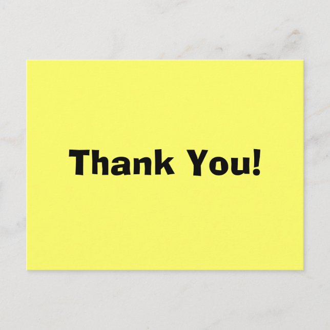 Thank You! Postcard (Front)
