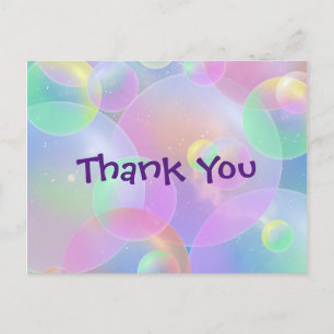 Thank You Postcard - Bubble Design