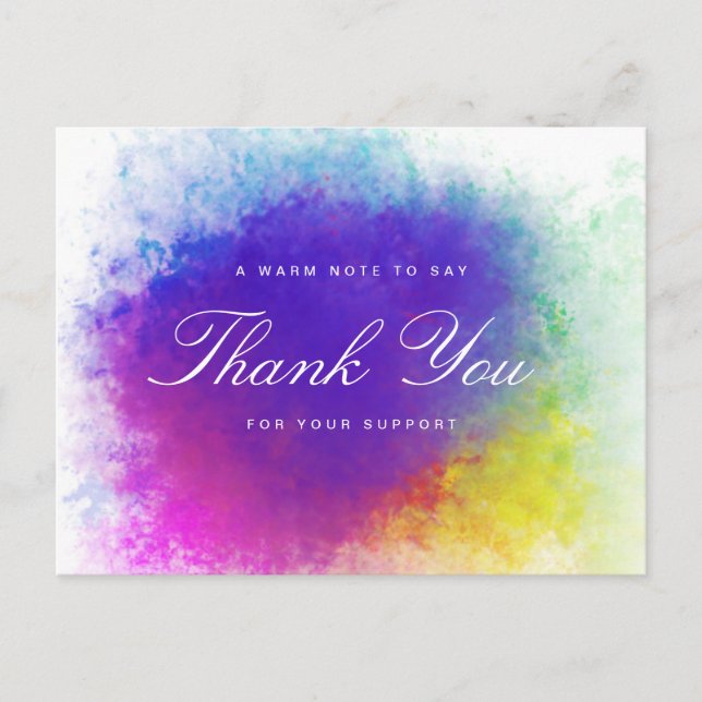 Thank You Postcard Feminine watercolor style (Front)