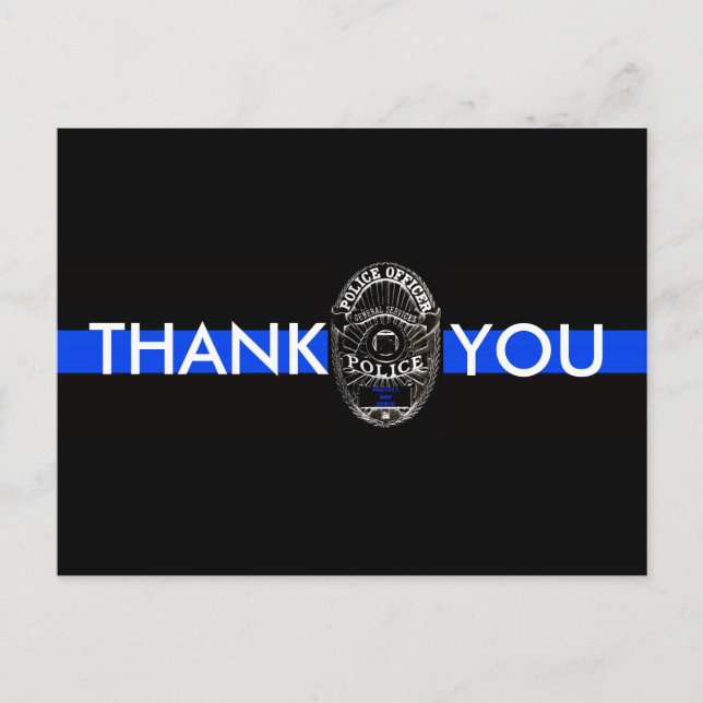 THANK YOU POSTCARD FOR POLICE (Front)