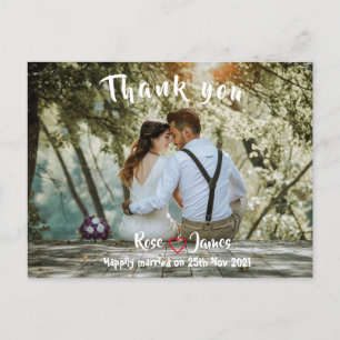 Thank You Postcard For Wedding Guests