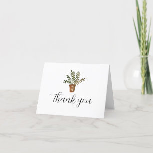 Thank You Potted Plant Painting Card