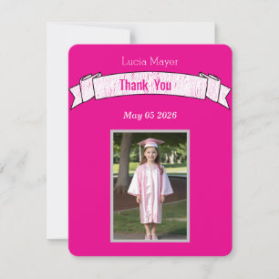 Thank you preschool graduation -  custom  photo  invitation