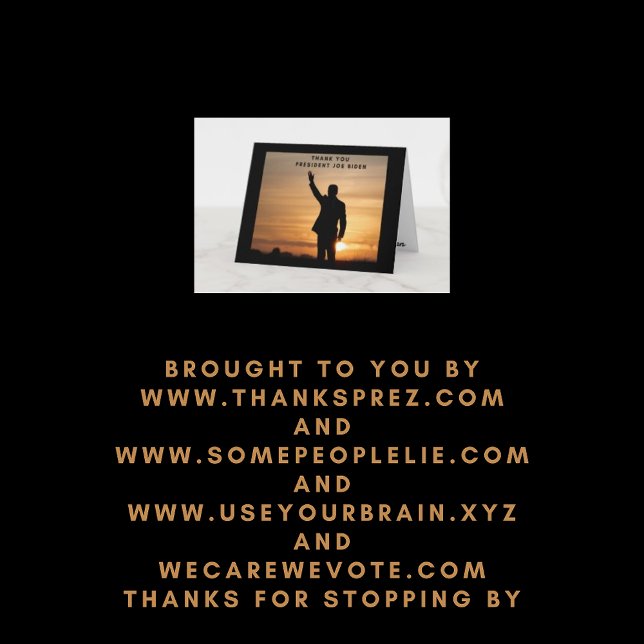 Thank you President Joe Biden Card (Creator Uploaded)