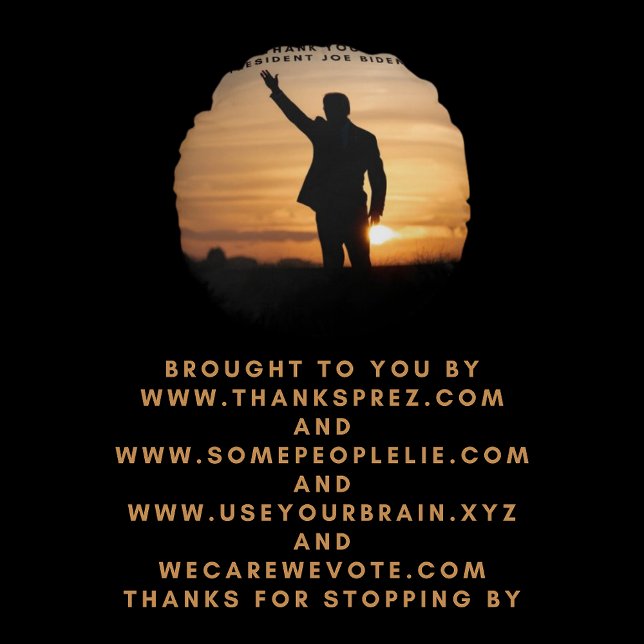 Thank you President Joe Biden Round Cushion (Creator Uploaded)