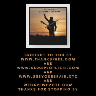 Thank you President Joe Biden Square Wall Clock