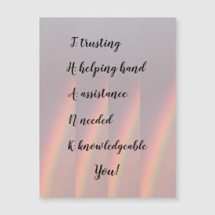 Thank You Prism Magnetic Greeting Card