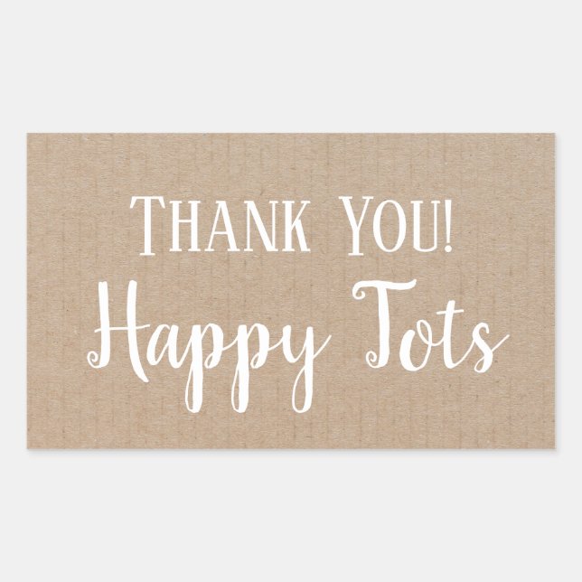 Thank you Product Modern Hipster Circle Craft Rectangular Sticker (Front)