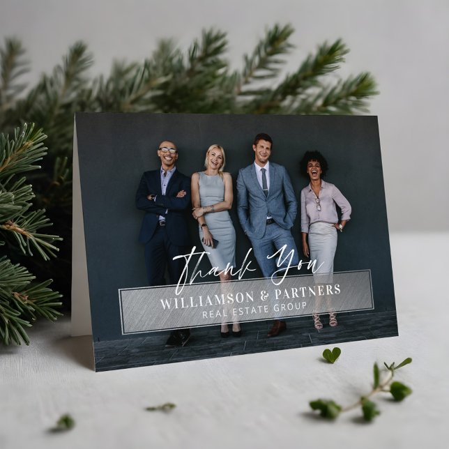 Thank You Professional Company Photo Silver Plaque Card (Thank You Professional Company Photo Silver Plaque)