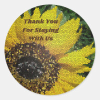 Thank You Promo Mosaic Sunflower Vacation Guest