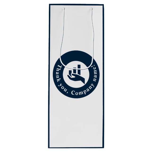 Thank you! Promotional Custom Wine Gift Bag (Front)