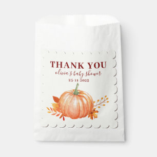 Thank You Pumpkin Fall Rustic Charm Baby Shower Favour Bags
