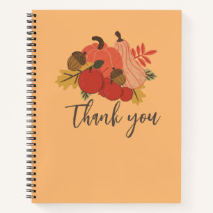 thank you pumpkin notebook