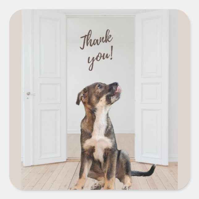 Thank You Puppy Sticker (Front)