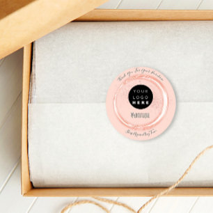 Thank You Purchase Boutique Logo Handmade Powder Classic Round Sticker